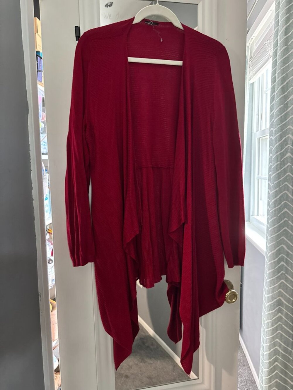 Torrid red waffle cardigan